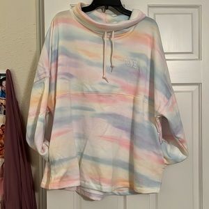 Pink Cowell neck, pullover sweatshirt